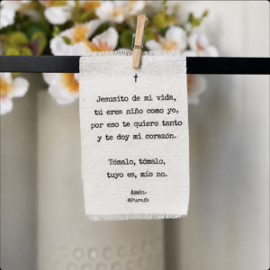 COMPLEMENTOS. tela "jesucito de mi vida"
